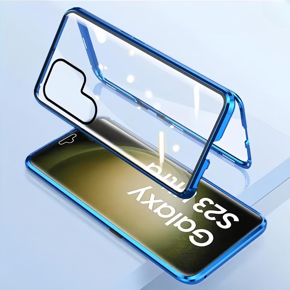 Подходит для Samsung S25ultra Магнитный чехол для мобильного телефона с защитой от подглядывания S24FE Полностью закрытый стеклянный магнитный металлический защитный чехол