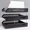 3 Tier Stackable Letter Tray Desk Paper Organizer Plastic File Document Storage Rack for Home Office School