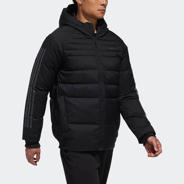 Adidas Нео-пуховик с капюшоном Мужская верхняя одежда черный DM2197