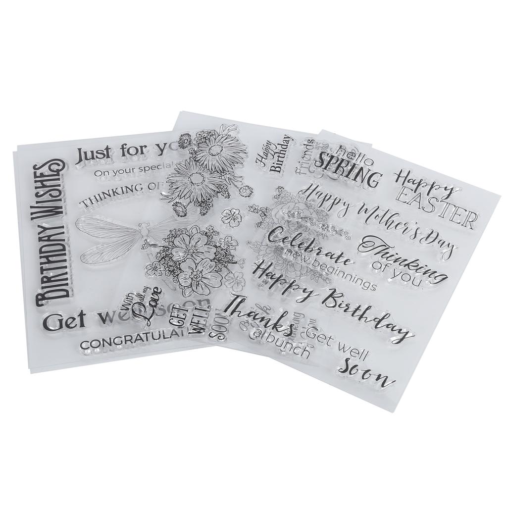 3 шт. прозрачный штамп резиновый журнал альбом украшения ремесла аксессуары