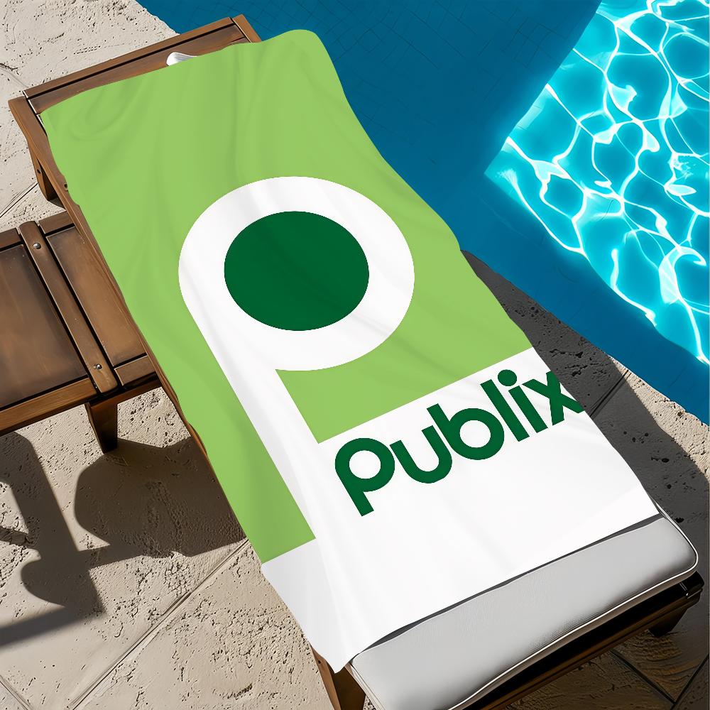 P-publix logo luxury P-paper Towel Large Quick-Drying Microfiber soft Beach Towel for Travel Fitness Sauna Bathing Camping