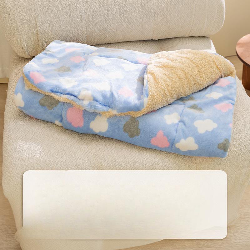 Фланелевый коврик с изображением медведя из мультфильма «Осенне-зимний теплый коврик для домашних животных», одеяло для кошек, одеяло для собак, спальный коврик, принадлежности