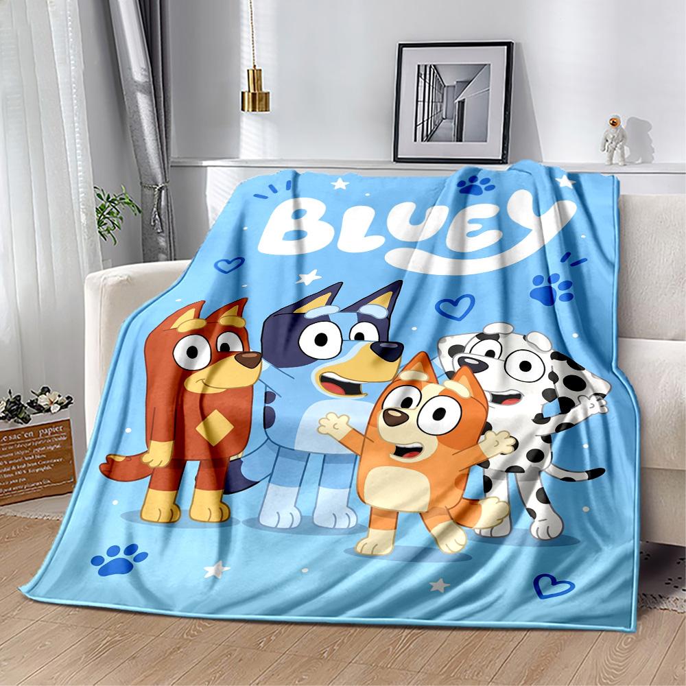 Bluey Friends Adventure Blanket Durable Comfort Suitable for Sofa Livingroom Picnics Four Seasons Multipurpose Warmthful Decor