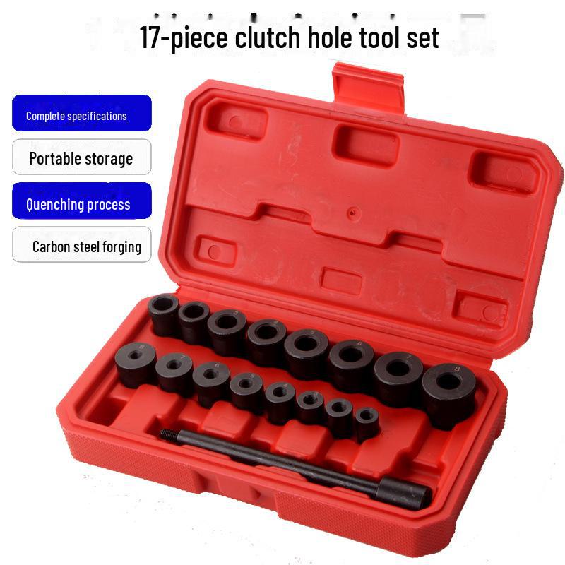 Набор из 17 инструментов для регулировки сцепления и газораспределения автомобиля со специальным корректором отверстий