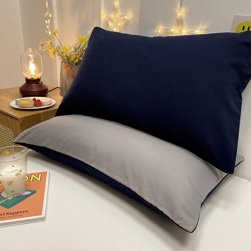 Gray Pillows Cover 2pcs Pillowcase 48x74cm Cushion Cover Rectangle Pillowslip for Home Funda Almohada Simple Style Pillow Case