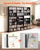 Media Storage Cabinet, 8-Tier DVD Shelf Organizer, 142 x 22 x 130 cm Multimedia Storage Organizer for CDs, DVDs, Books & Games, CD Shelf for Living