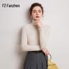 Fanzhen Women's 100% Cashmere Elegant Roll Neck Sweater