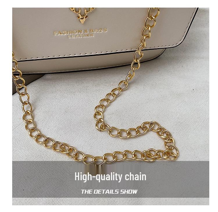 2025 Роскошная женская сумка кроссбоди: Сумка через плечо с цепочкой и головой оленя