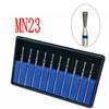 10pcs/set Dental Part Electroplated Diamond Point Polisher Dental Low Speed Handpiece HP Burs Dental Lab Nail Drill Bits MN23