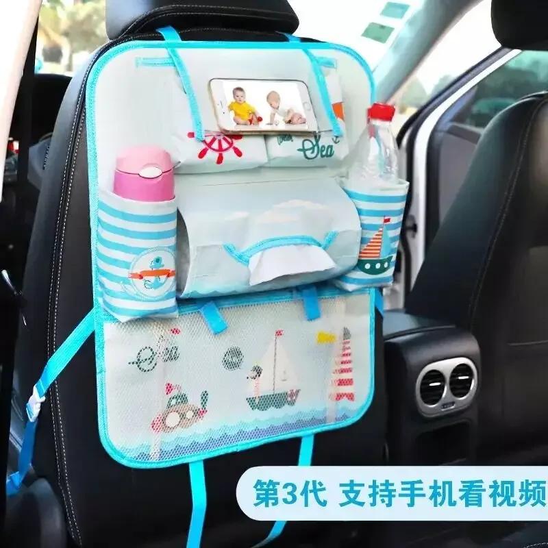 Car Seat Back Bag Multifunctional Creative Cartoon Car Seat Back Storage Hanging Bag Car Accessories Interior Car Organizer