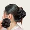 Стереоскопическая заколка для волос в виде цветка розы для женщин, элегантная заколка для волос в виде акулы, модные аксессуары для волос для девочек