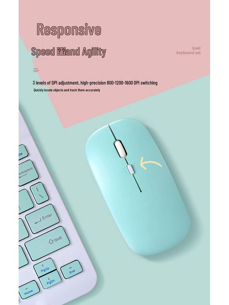 Wireless Bluetooth Keyboard & Mouse for iPad, Android, Huawei, Honor, Lenovo Tablets & Phones