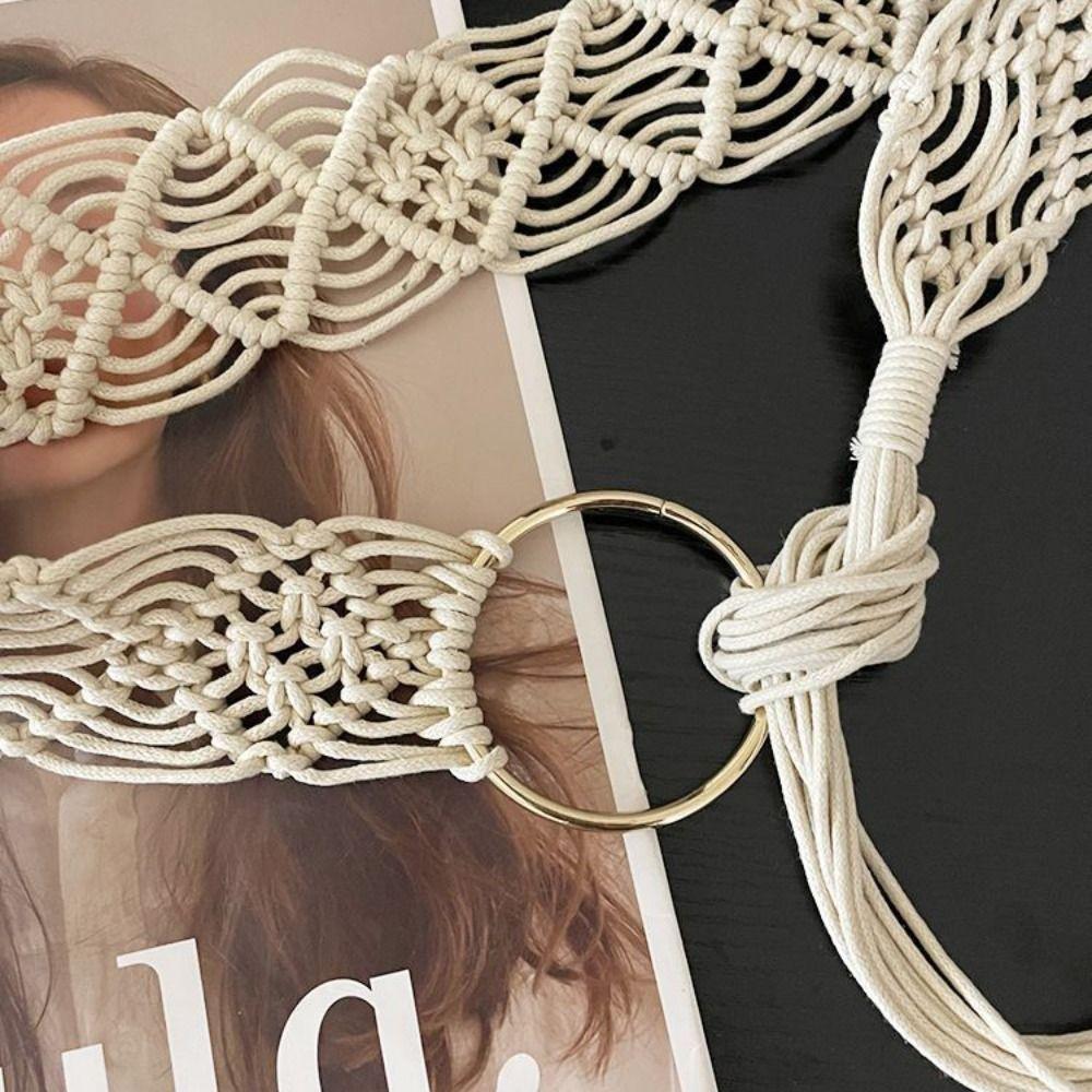 Waistband Ethnic Style Belt Hollow Tassel Waist Chain Simple Bohemian Belt Dress Decoration