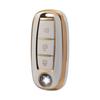 Чехол для ключа автомобиля Dongfeng Venucia: Защитный чехол с золотой кромкой для D60, T60plus/EV, T90, T70 с пряжкой