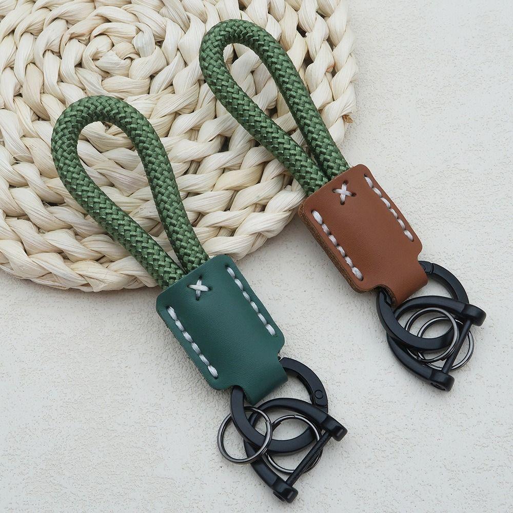 Creative DIY Leather Keychain Handmade Gift Bag Pendant Trendy Car Keychain