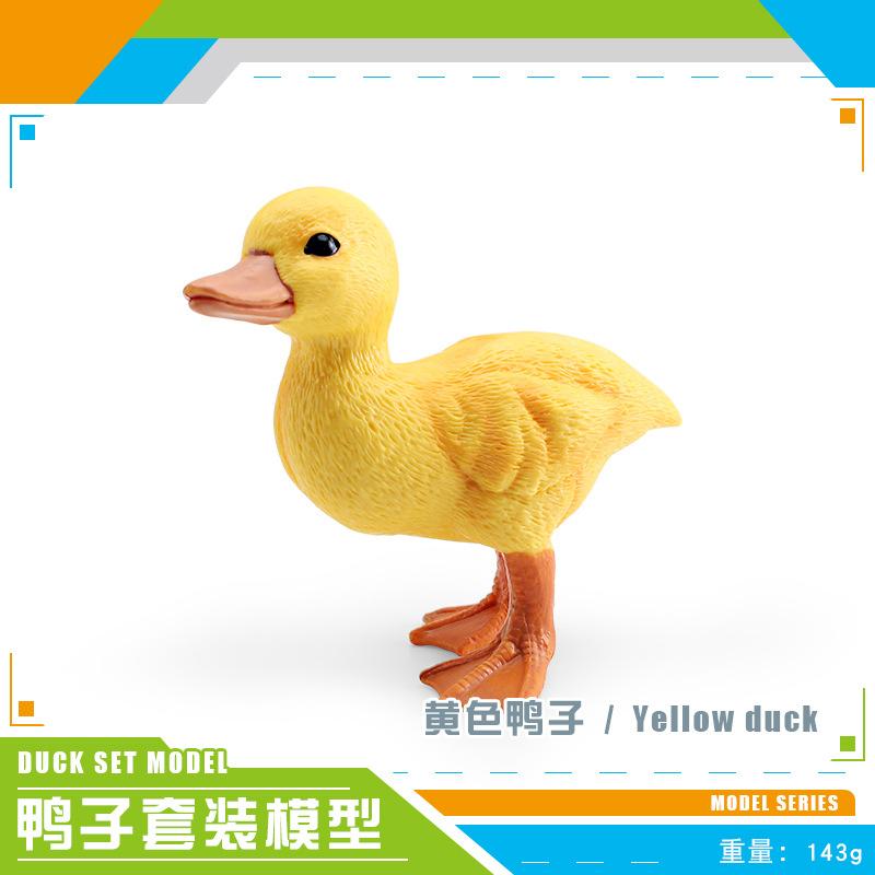 Simulation Poultry Farm Pasture Animal Model Yard Little Duck Yellow Duck White Duck Static Ornament Toy