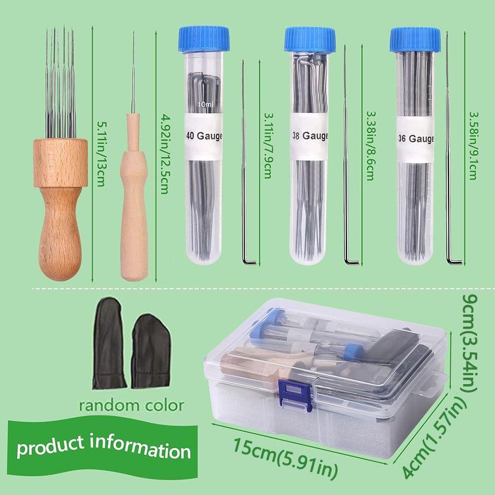 34Pcs/Set Creative Felting Needles with Bottle Felting Starter Kit Fabric Materials Accessories