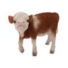 Woobia Коричнево-белая корова, стоящая лицом влево 22 x 10 x см, кукольная фигурка, украшение для сада, животное, корова, H16155 (маленький) 15.2