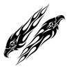 Generic Eagle Vehicle Decal, Eagle Motorcycle Stickers - 2 Bike Stickers - Flame Eagle