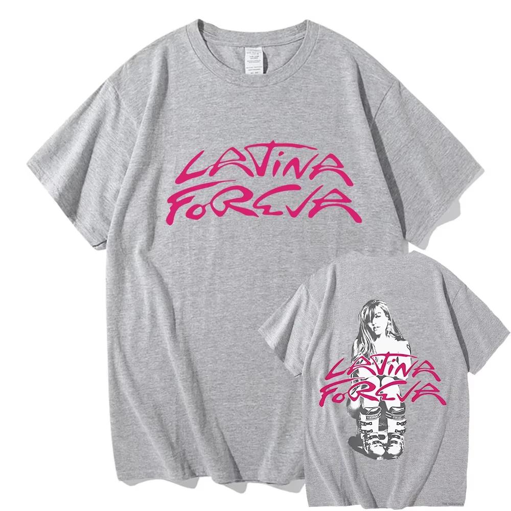 Karol G LATINA FOREVA Ski T Shirt Women Men Short Sleeve Tees Girl Karol G Merch Music Tshirt Summer Cotton High Quality Tshirt