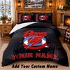 David Bowie Pattern Bedding 3Pcs Set Custom Name, Bed Sheet And Pillowcases For Home Bedroom
