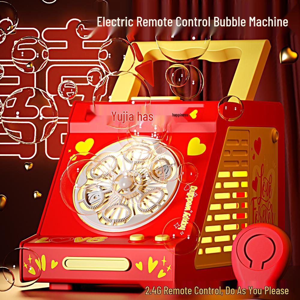 Luminous Fireworks Bubble Machine - Chinese New Year & Wedding Toy with Sound Effects
