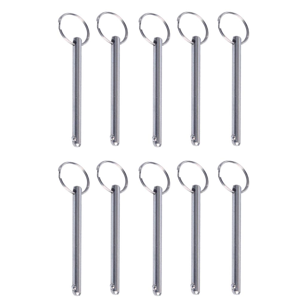 Pack Of 10 Carbon Steel Quick Release Pins 8x60mm Ball Head Locking Pin for Easy and Durable Use