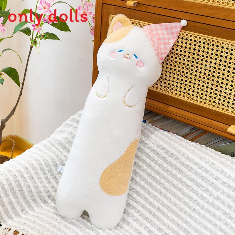 Plush Star Cat Long Animal Pillow With Sleepcap Design For Girls Sleep Relaxation Bedside Support