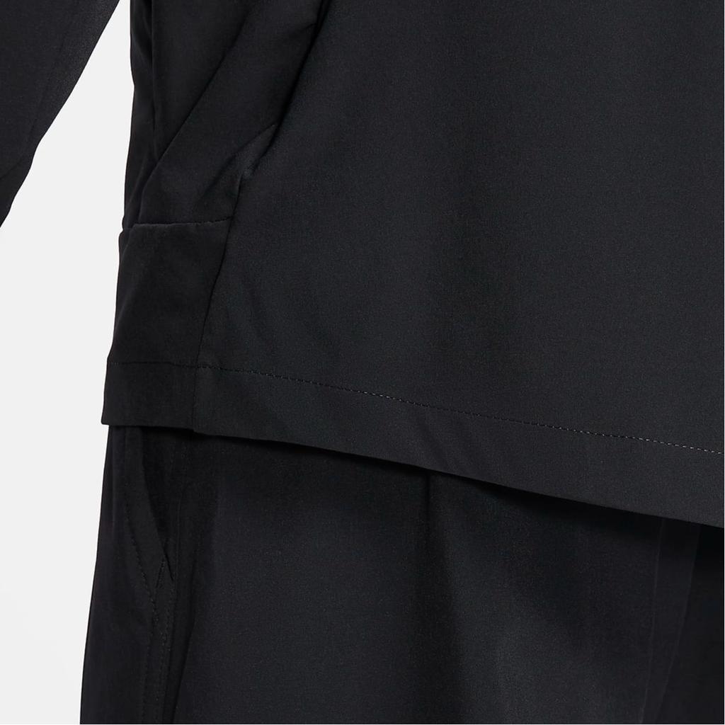 Nike Неограниченная куртка Swoosh Логотип Капюшон Молния Длинный рукав Пальто Мужские куртки Черный Угольно-черный FZ1071010