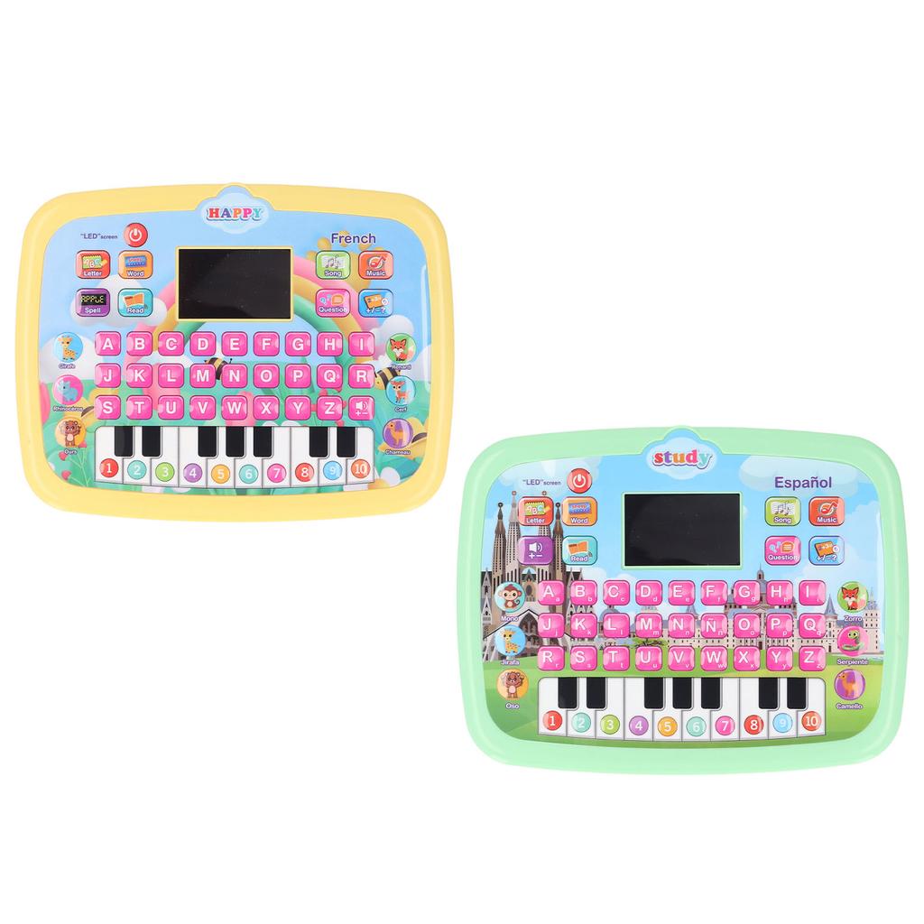 LED Spanish Learning Tablet for Toddlers Early Education Alphabet Words Numbers Math Learning Electr