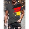 Футболки с флагом Германии, футболки для мужчин, 3D-принт с изображением немецкой национальной эмблемы, свободные топы с круглым вырезом, спортивная форма, футболки с коротким рукавом