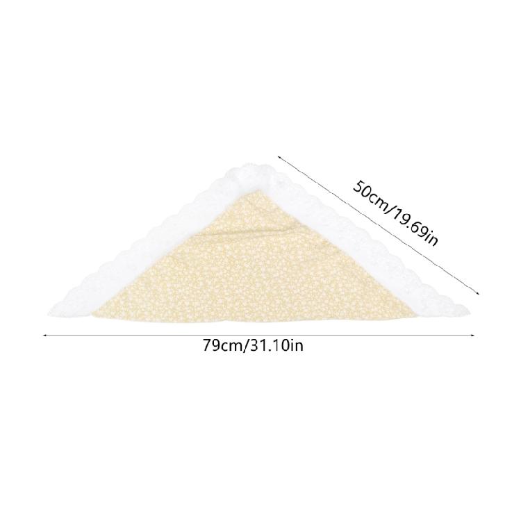 Floral Pattern Hairband with Sheer Lace Trim Camping Photography Girl Kerchief