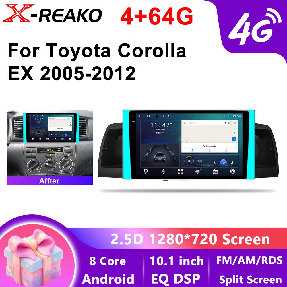 Для Toyota Corolla E130 E120 2000-2006 Android 13 Автомобильный Радио Мультимедийный Плеер Навигация GPS Carplay 2din Стерео DVD