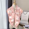 Vreovor Spring And Summer New Camellia 90Cm Square Scarf Tube Top Temperament Celebrity Vacation Beach Shawl Headscarf Versatile