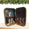 Easy Carrying Christmas Nativity Box Exquisite Desktop Figurine Ornament Living Room