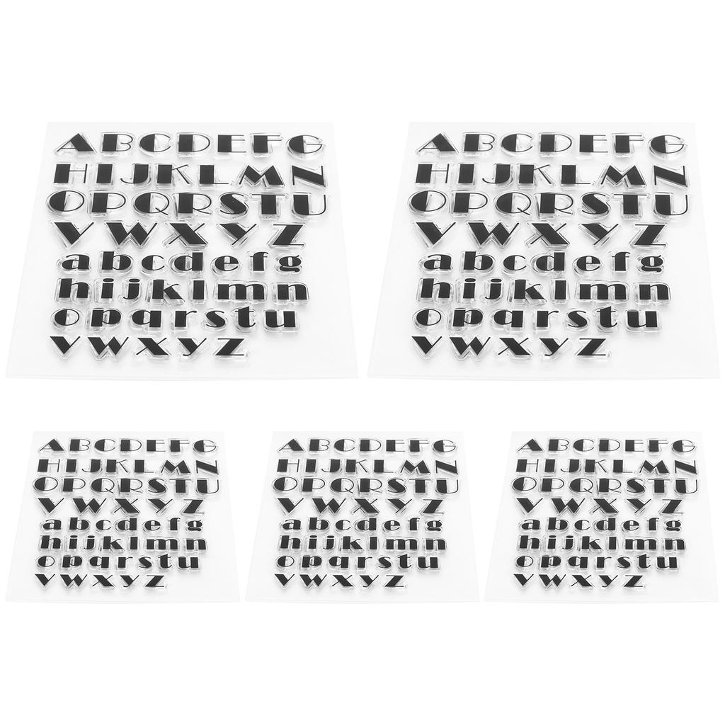5 шт. прозрачный штамп журнал скрапбукинг заглавные строчные буквы 52 алфавит резина T1766