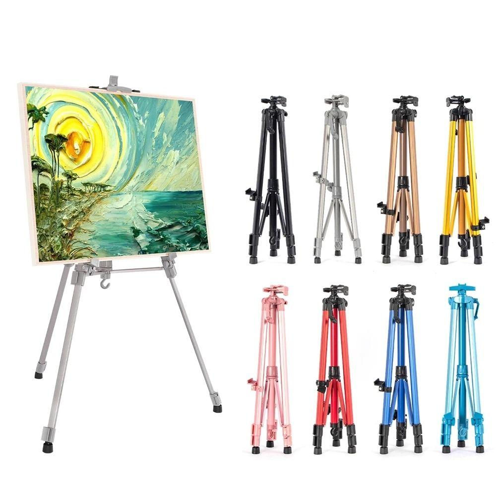 Adjustable Colored Aluminium Easel Painting & Sketch Painting Easel Shelf Sketch Drawing