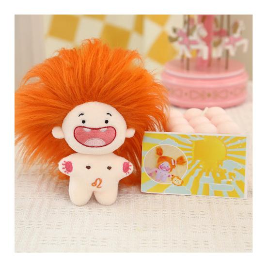 11cm Naked Doll Deciduous Toy Colorful Fluffy Hair Plushies Teeth 12-Constellation Unfinished Pretend Toy Cotton Stuffed