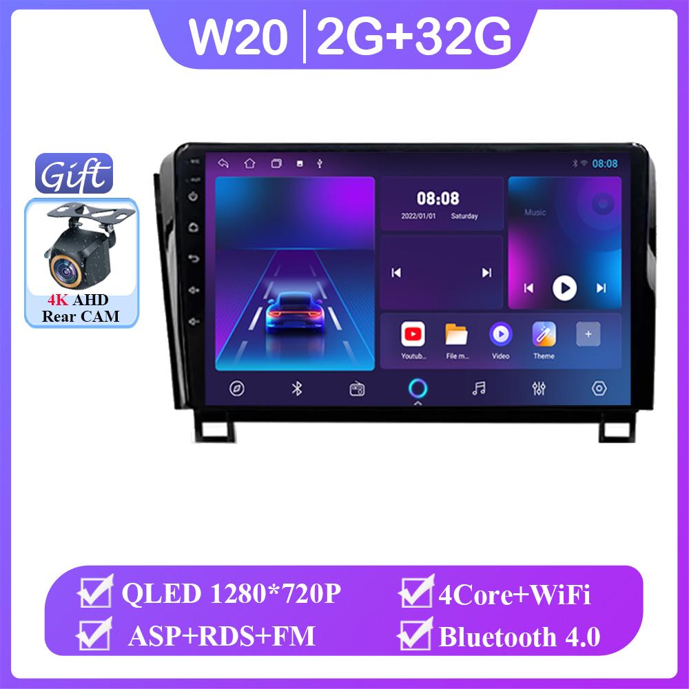 Беспроводной Carplay для Toyota Tundra XK50 2007 - 2013 Sequoia XK60 2008 - 2017 Android 14 Радио Навигация Мультимедиа Нет 2din DVD