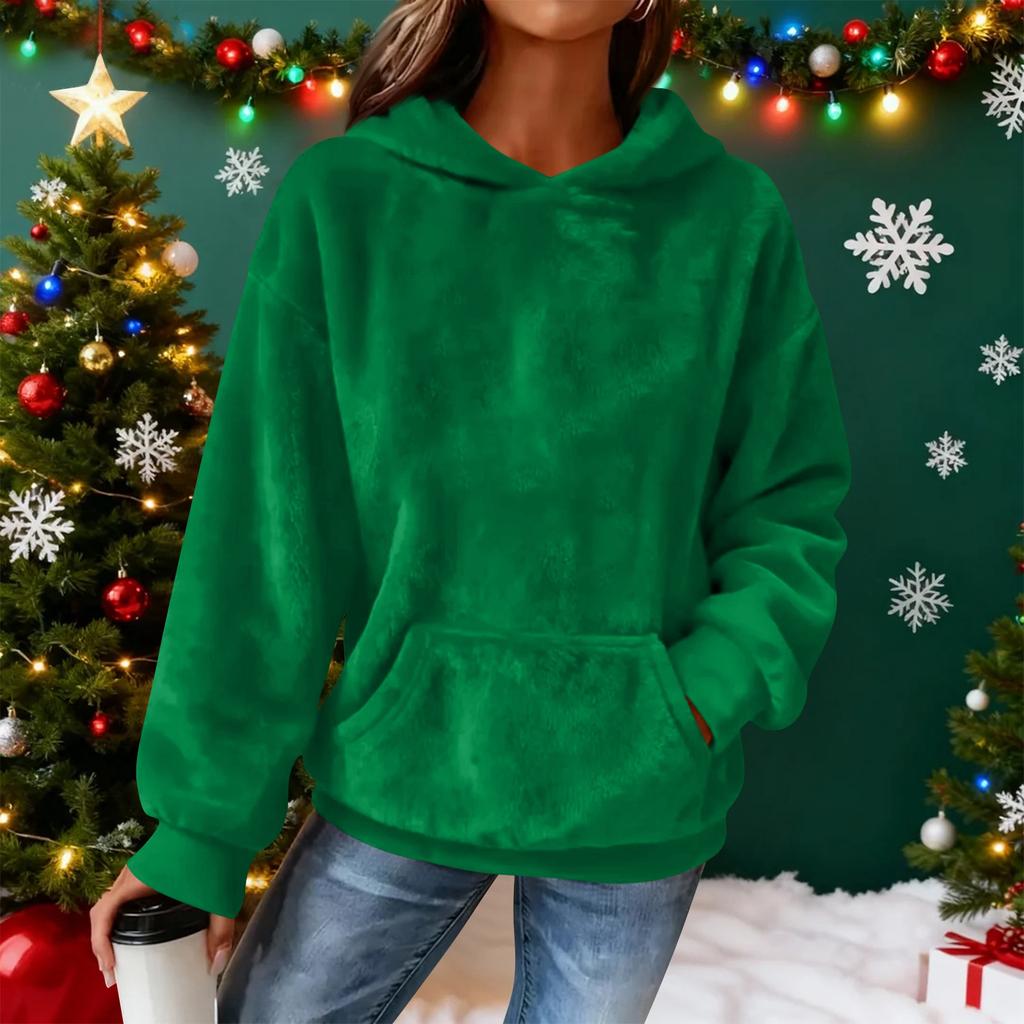 Женский фланелевый топ с капюшоном и длинным рукавом с принтом, толстовка с капюшоном