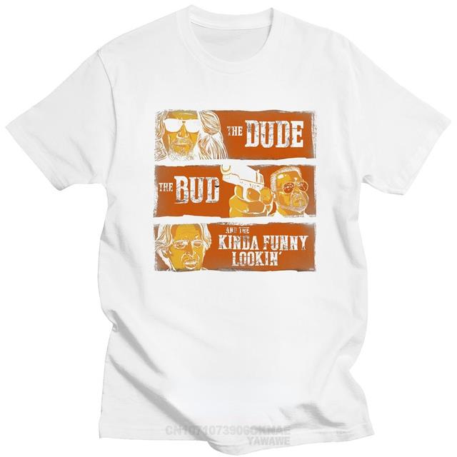 The Big Lebowski TShirts The Dude T Shirt Round Collar Tees TShirt Short Sleeve Adult Streetwear TShirt