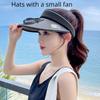 Sun Hat Women with Fan with Fan USB Charging Outdoor Hat Summer Women's Sun Protection Hat UV Shade