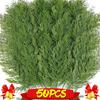 1/50PCS Artificial Pine Branches Fake Plants Leaves Xmas Tree Green Pine DIY Wreath New Year Christmas Party Home Decor Supply