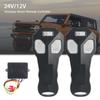 Dual Manual Transmitter For Jeep Off-road ATV Truck Wireless Winch Remote Controller 12V/24V Handset Switch Controller Winch Remote Control Set Kit