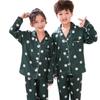 Autumn Baby Kids Girls Boys Polka Dot Print Sleepwear Set Long Sleeve Button Blouse Tops+Pants Pajamas