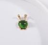 Elegant Copper Fox Gourd & Four-Leaf Clover Necklace with Zircon & Butterfly Accents for Women.