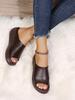 Women's Summer Outdoor Peep-Toe Wedge Slippers - Thick-Soled European and American Fashion