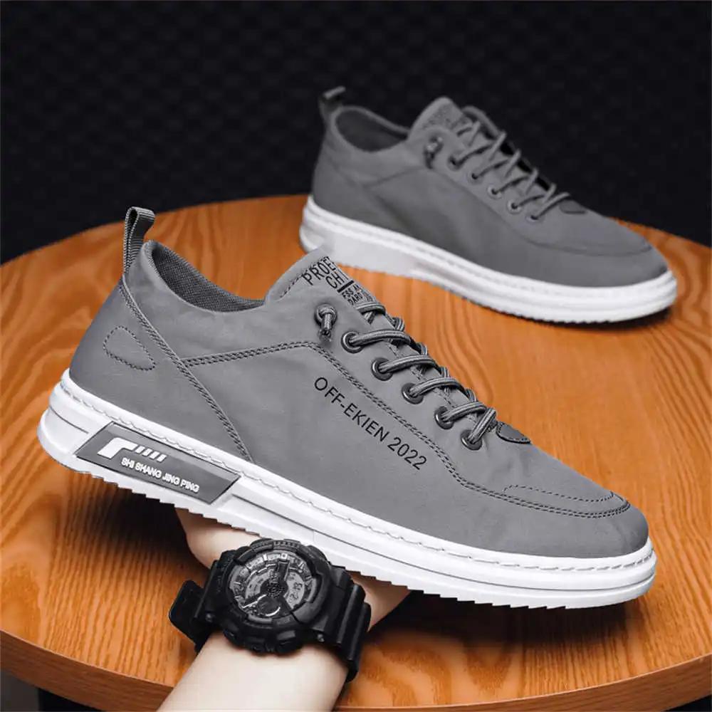 FashionWithout Heels Lace Up Grey Sneakers Men Running White Sneakers Shoes For Men Sport Shooes Special Use Exerciser Gym Teniis