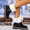 2025 Winter New Platform Mid-Heeled Boots Women's Comfortable Women's Boots Warm Cotton Boots Back Zipper Snow Boots Women's Women