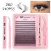 Segmented 10D-100D False Eyelashes DIY Kit, D Curl, Cluster Lashes, Natural & Voluminous